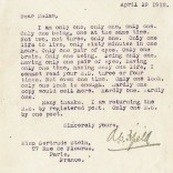 gertrude stein rejection letter