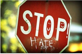 No Hate Stop Sign
