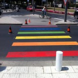 Rainbow crosswalk in Tel Aviv