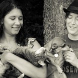 Lesbians with animals - art photo